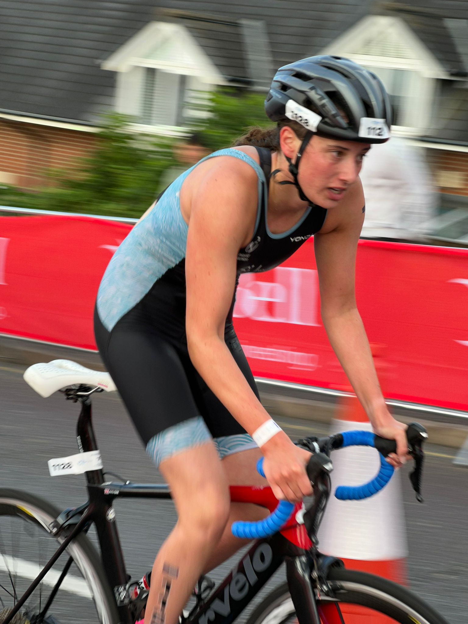 Bella Gar cycling action